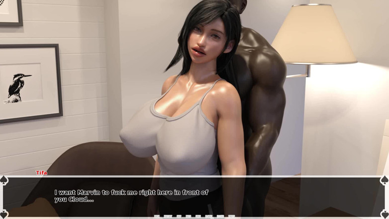 Dirty GamesXxX: Темные небеса Tifa: бойфренд имеет первый опыт куколда, наблюдая, как его девушка сосет большой черный член и глотает сперму - эпизод 35