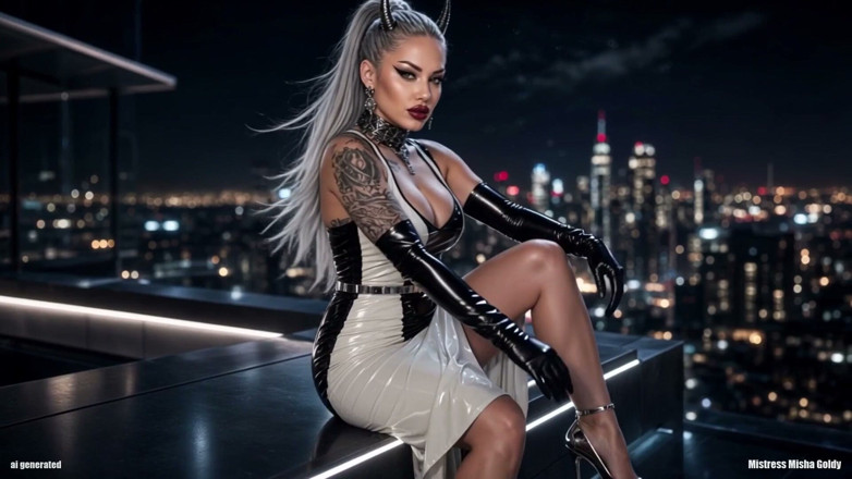 Goddess Misha Goldy: Latex Legs Make You Crawl