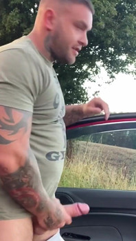 Horny Irish Fat Cock Gets His Dick Out and Cums Publicly