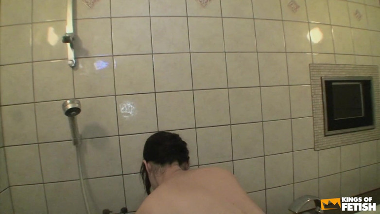 Pure Japanese adult video ( JAV): Japanese MILF gets her hairy pussy pumped deep after showering...