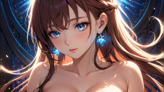 LustRender: Cicha radość: piękna młoda kobieta w magicznym świetle