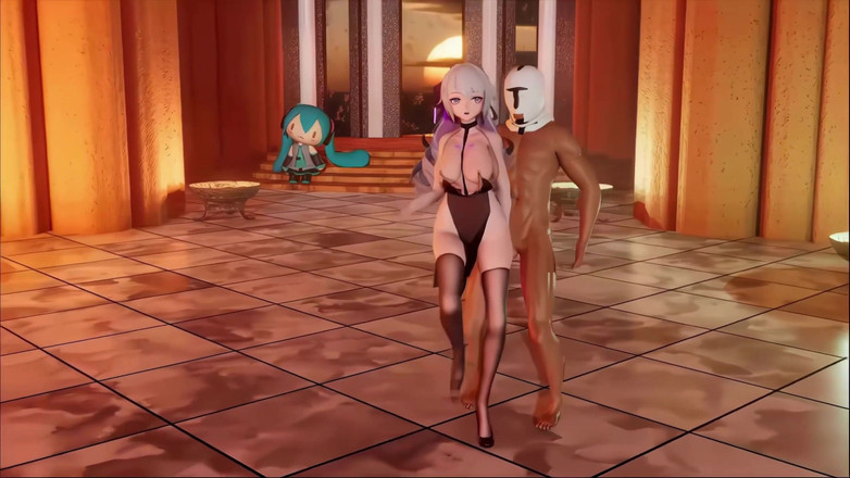 MikuMotion: [MMD] arogantní tanec abrakadabra anální sex mléčný řetěz černý hedvábný tanec plácnutí