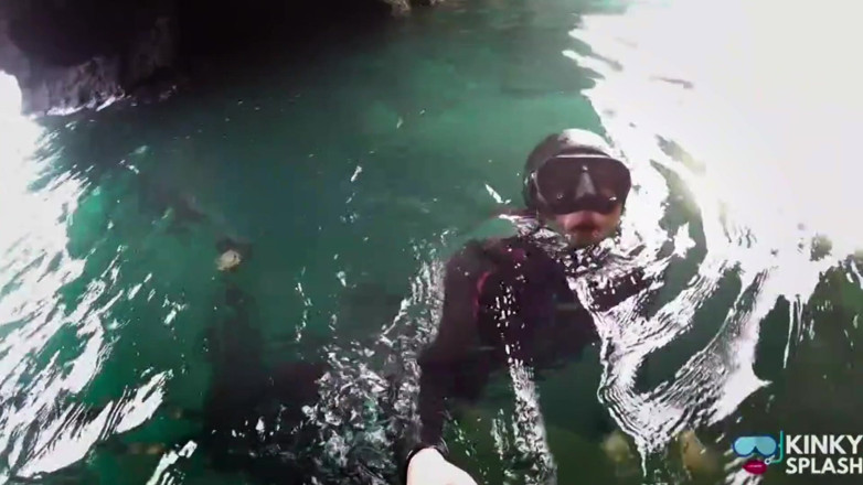 UKCuteGirl Lucy Lauren: Diving in My Shiny Two-piece Wetsuit
