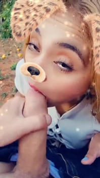 Blonde Latina Sucking Cock