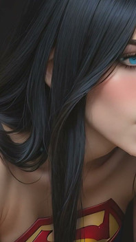 Beautiful Nude Woman Face in Warm Overflowing Cleavage