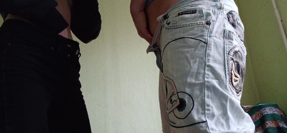 Lesbian-illusion: Two Girlfriends Masturbate and Cum in Jeans