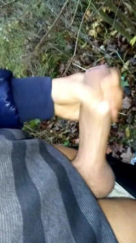 Arab Twink stříká venku se zvukem drop cum