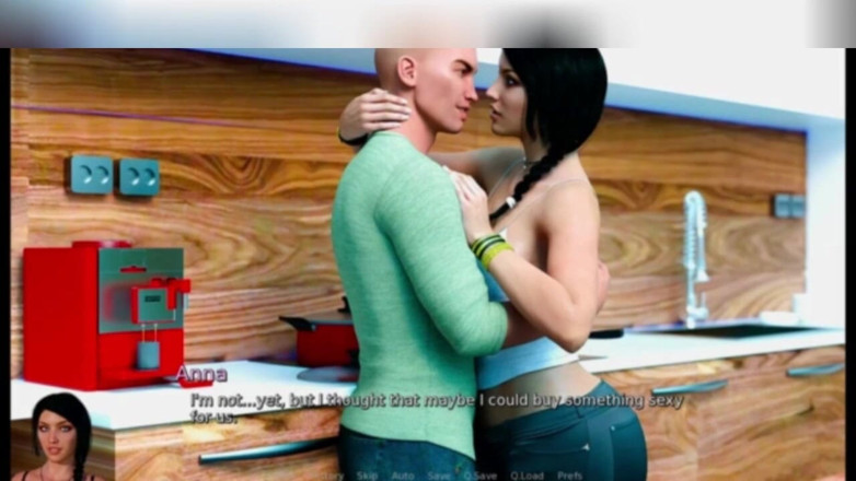 3DXXXTEEN2 Cartoon: Anna is tempted by a juicy double dildo. 3D porn cartoon...