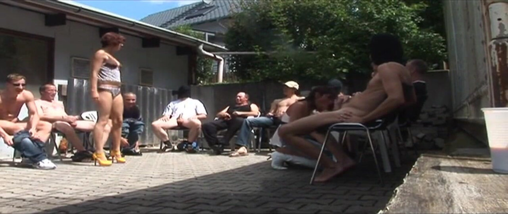 Cumdate: Mature Brunette Stretched Wide in Sloppy Gangbang Frenzy