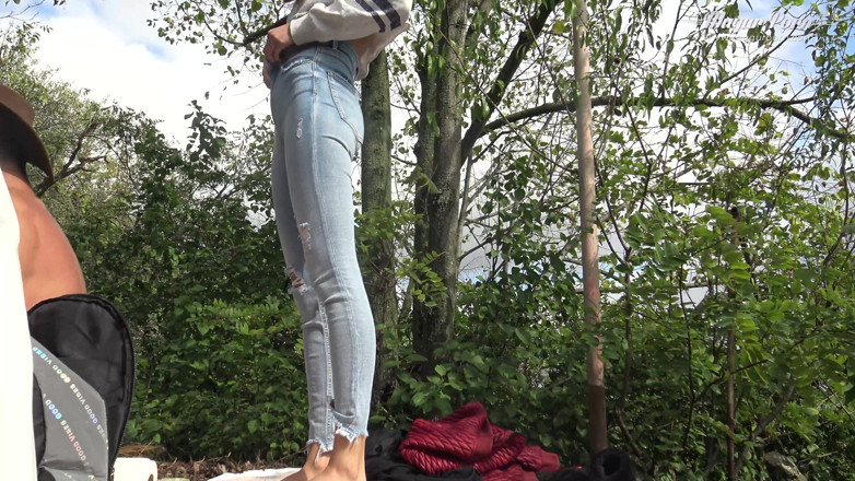 Mugur's World: Lili Charmelle - Cowgirl fucking outdoors. Behind The Scenes