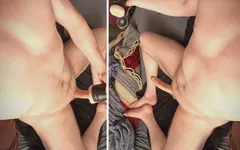 POV While I Lay Back and Fuck My Fleshlight & Cum Twice Then Creampie!