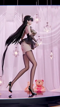 [mmd] Boutique Entschuldigung anzügliche Zeilen; Striptease; schwarze Seide; Wassersprühnebel