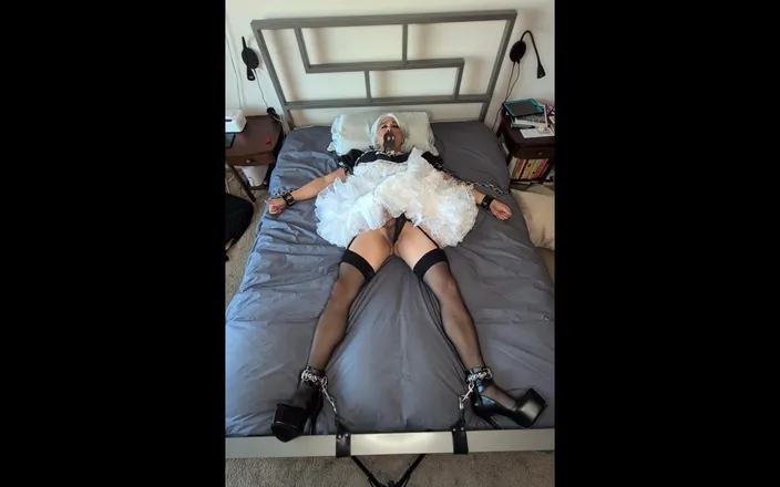 Sissy Candy: Sissy Maid Cums in Chastity and in Bondage and Swallows...