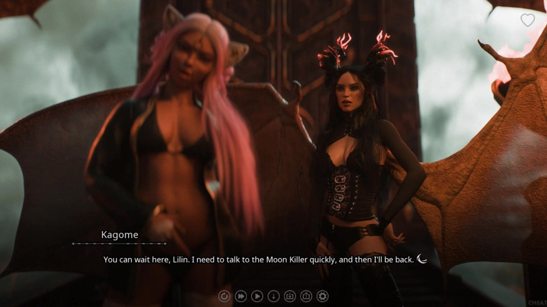 3D Cartoon Porn: Атлас Seven Realms 33 зустрічає демона Беа та падчерку (sfw)