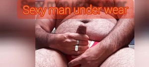 Sexy man underwear: 红色鸡巴手淫