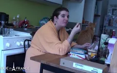 Hungry BBW brunette hard sodomized and jizzed for her sextape in POV