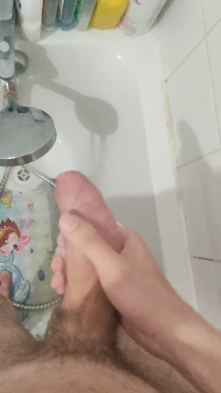 TwinkBigass: Jerking off a Big, Thick Cock in the Shower