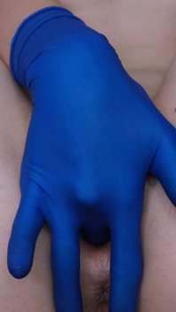Närbild handsken ljud och spela