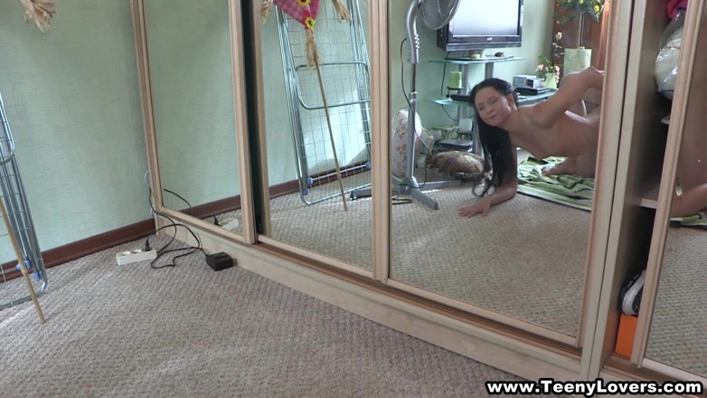 Teeny Lovers: Hot teens fuck on the floor