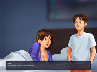 Cartoon Play: Summertime Saga part 98 - ibu tiri bersetuju untuk berehat dengannya selepas...