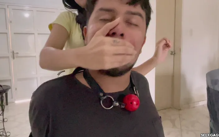 Selfgags femdom bondage: Total Control: Bound Femdom Experience with the Handgag Squad