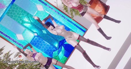3D-Hentai Games: Dos veces - siente especial desnudo baile Ino Sakura Hinata 3D baile...