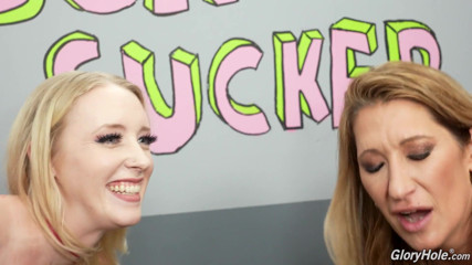 Gloryhole: BBC slut Marilyn Johnson takes her stepmom Sloan Rider to...