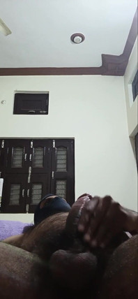 Solo Man Masturbating Using Big Balloon and Cumming on Stomach Before Going to Bed...