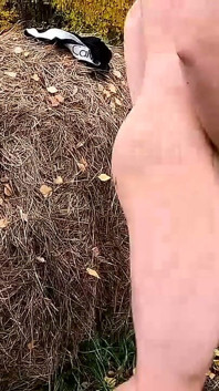 Jerking off a Big Cock Outdoors