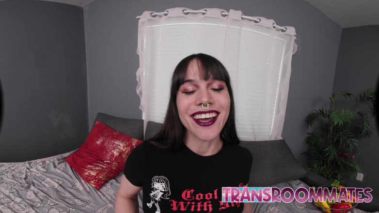 Trans Roommates: Naughty Trans Nyxi Leon Anal Masturbates and Cums