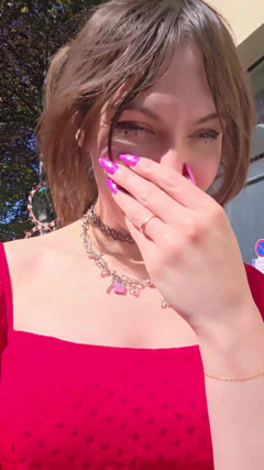 Sissy Walking Outside Showing Her Chastity Cage thumbnail