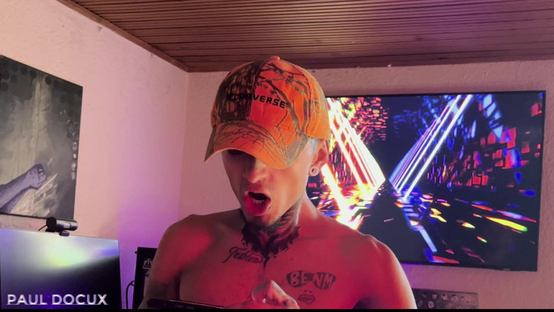 Paul Docux: What a Delicious Open Pussy Bidder Caressing My Curved Cock