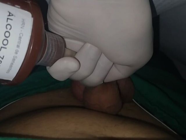 Sterilizing the Friend's Penis for the Introduction of the Fortifying Serum (Big Dick Red)