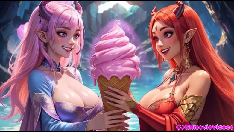 Hot girl dancing: 2. film, kraliçe 2 kızdan öpücük istiyor ve zıplayan meme, ai animasyon