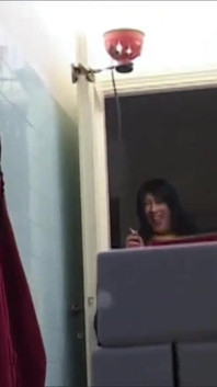 Big titted brunette gets banged in the bathroom