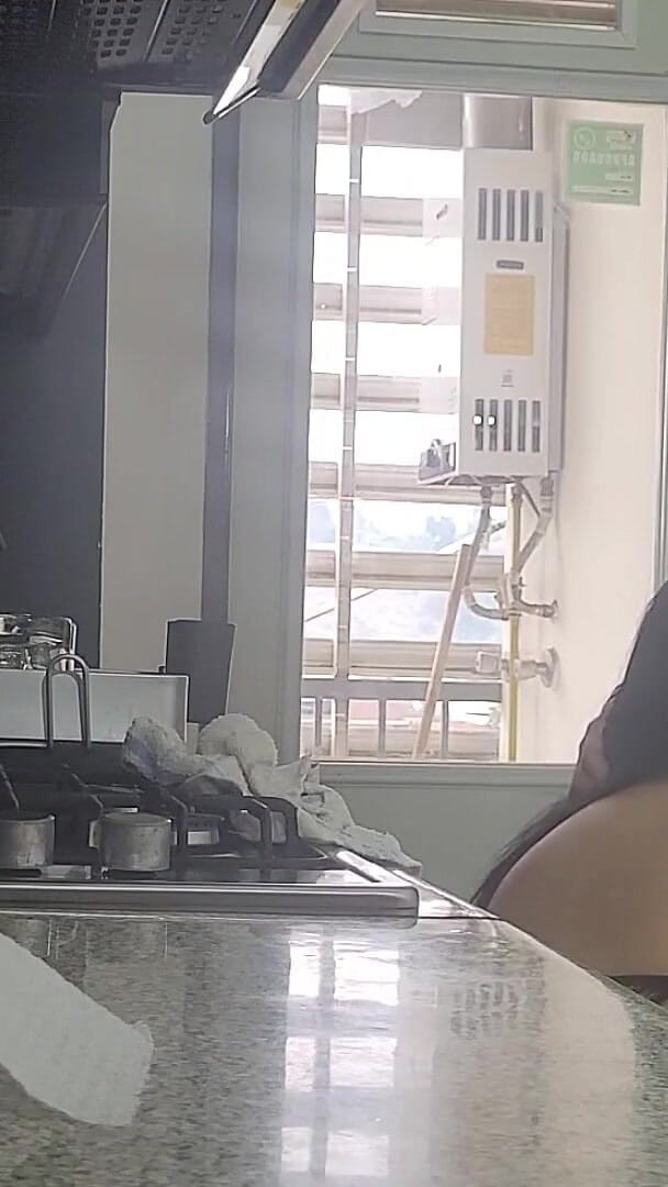 Busty and Big-ass Stepmother, Only Fans in Slow Motion, the Kitchen Again (Mommy's fantasies)