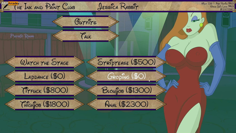 LewdArcade: Park after dark game - koleksi animasi seks jessica rabbit [18+] game...