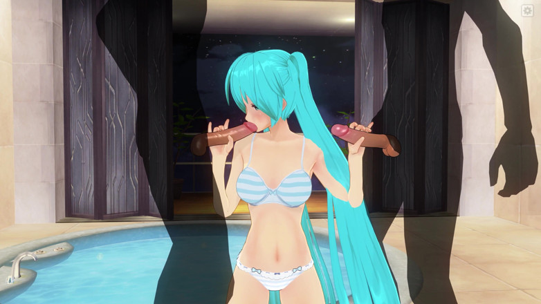 H3DC: 3D HENTAI. Miku dubbele pijpbeurt