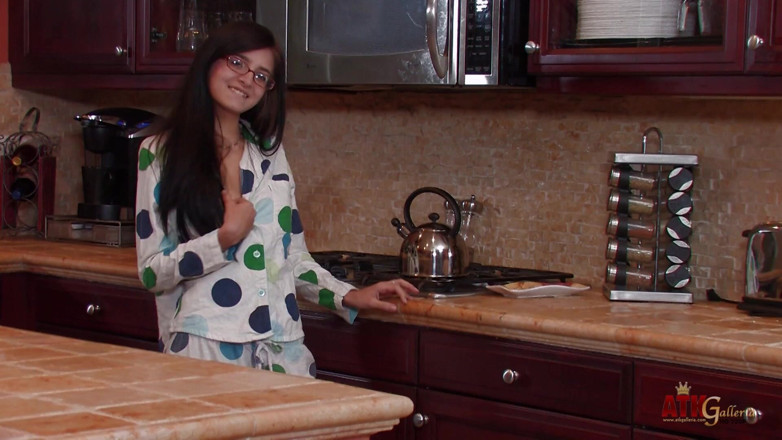 ATK Fans (Solo): Beautiful Teen with a Perfect Body Masturbates on a Counter...
