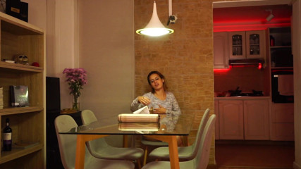 Cipriani: Horny Alexa touches her body in the kitchen table