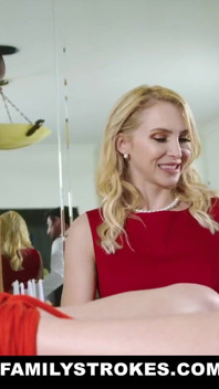 Big tit milf thanksgiving threesome with horny teens
