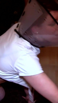 Redhead Cock Whore Wears a Cum Collar and Sucks off an Army of Dicks Before Getting Plastered in Spunk