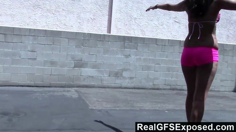 Real GFs Exposed: Adorable brunette Giselle Marie gets screwed and jizzed