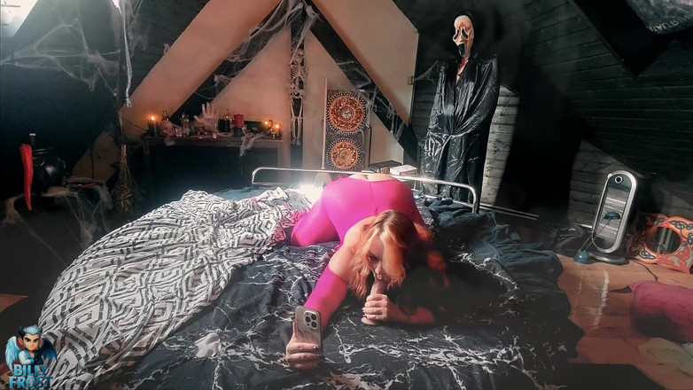Billy Frost: Ghostface pieprzył dziewczynę streamer - niespodziankę creampie
