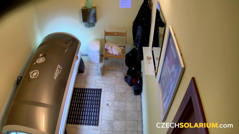 Czech Solarium: Czech Solarium 71: Young Brunette Puts on a Sexy Show