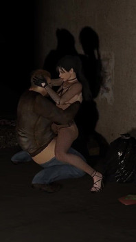专业女孩在街上骑鸡巴