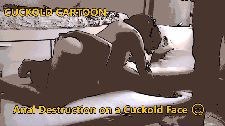 Cuckoby: Distrugere anală de desene animate pe fața încornoratului