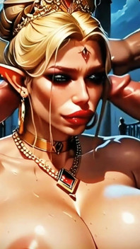 De diplomatieke missie van elfkoningin eindigt in een enorme orc-gangbang (4k ai gegenereerd)