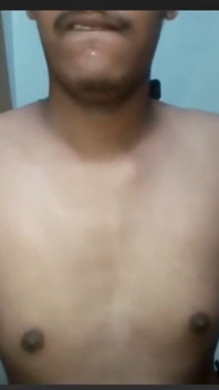 Indian Guy Jerks His Black Cock Wearing His Stepmom's Panty