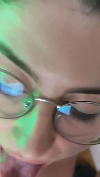 Nerdy Teen Gets Cum in Mouth